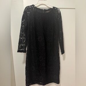 Black Lace Longsleeve Dress size 0